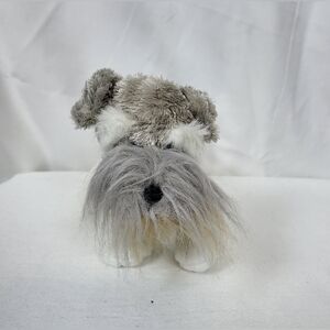 Ganz Webkinz White Gray Schnauzer Dog‎ Stuffed Plush Toy Collectible 10" Scottie